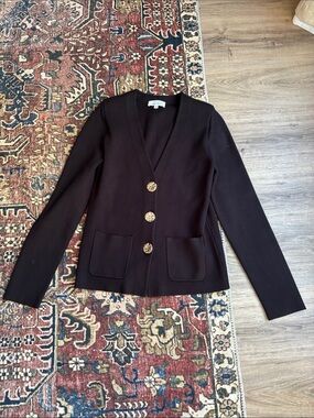 & Other Stories Black Blazer with Gold Buttons